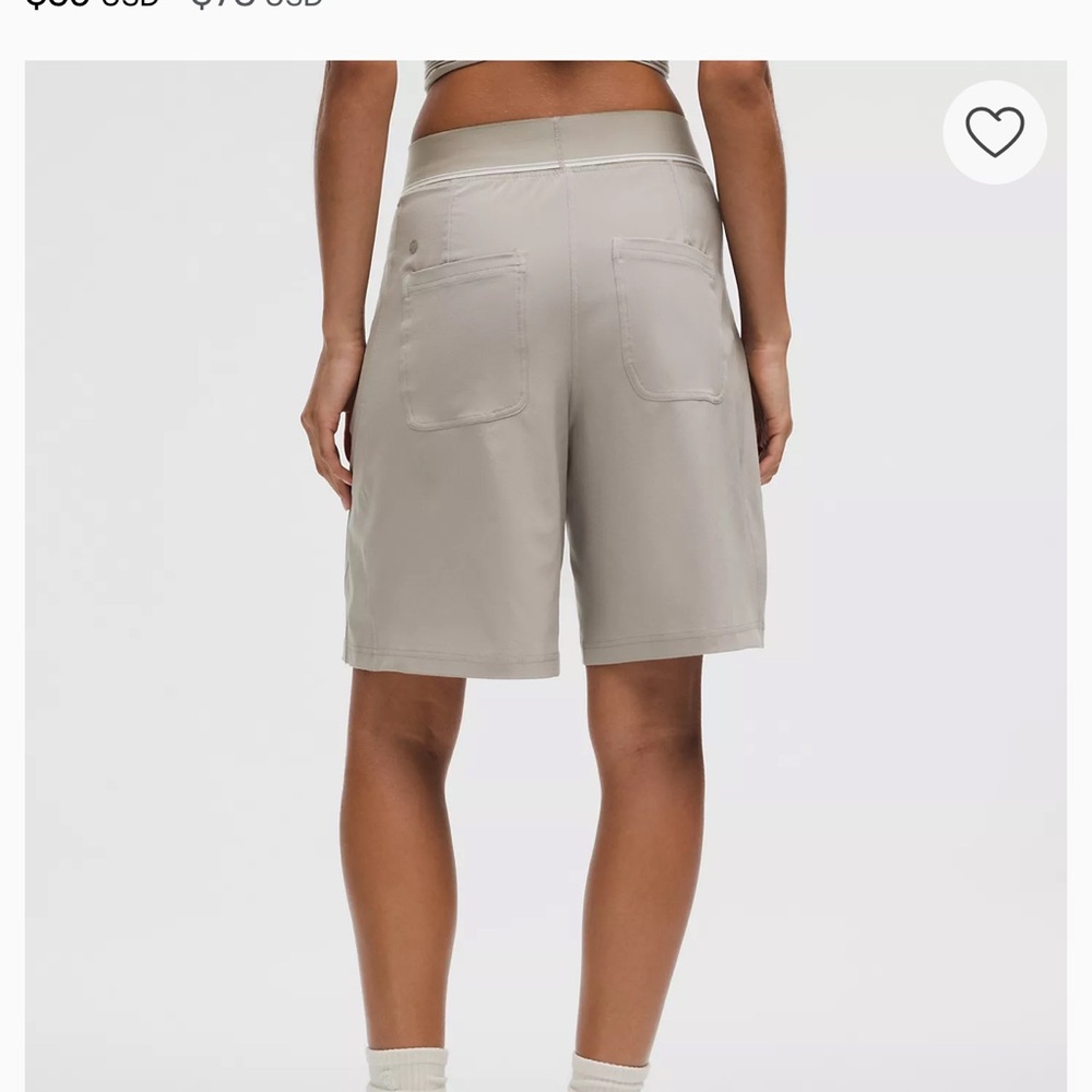 Lululemon Swift Relaxed Shorts 9” with zipper Pickets Cream - Picture 4 of 10